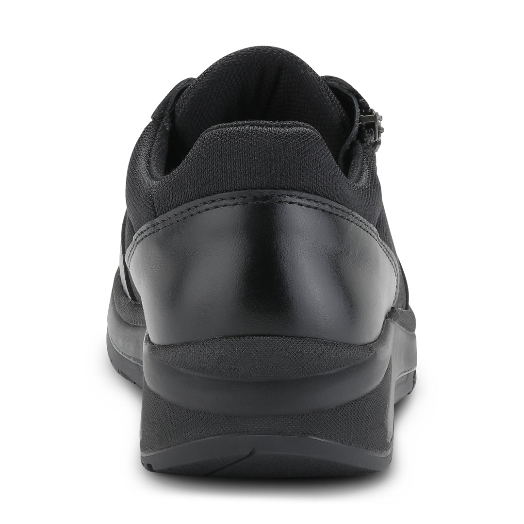 Wallin Lis Flow - Mesh/leer zwart met rits - dames sneaker