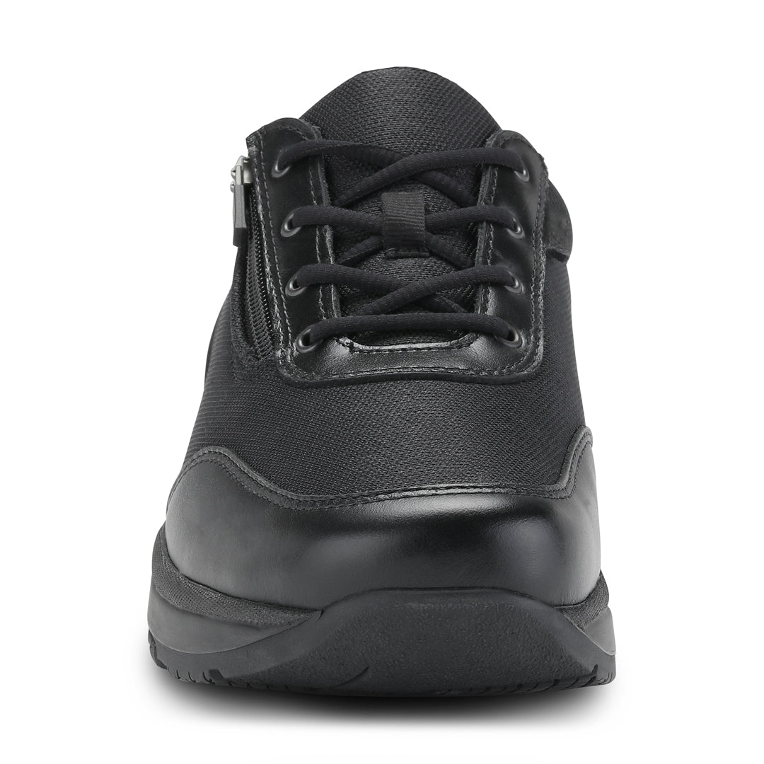 Wallin Lis Flow - Mesh/leer zwart met rits - dames sneaker