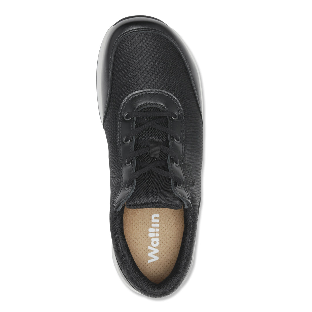 Wallin Emma Flow - mesh/leer zwart/wit - dames sneaker