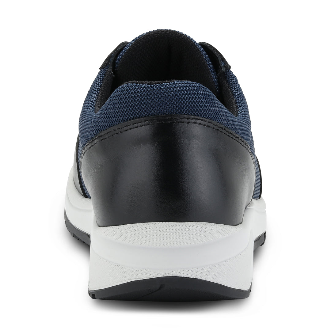 Wallin Erik Flow- mesh/leer navy - heren sneaker