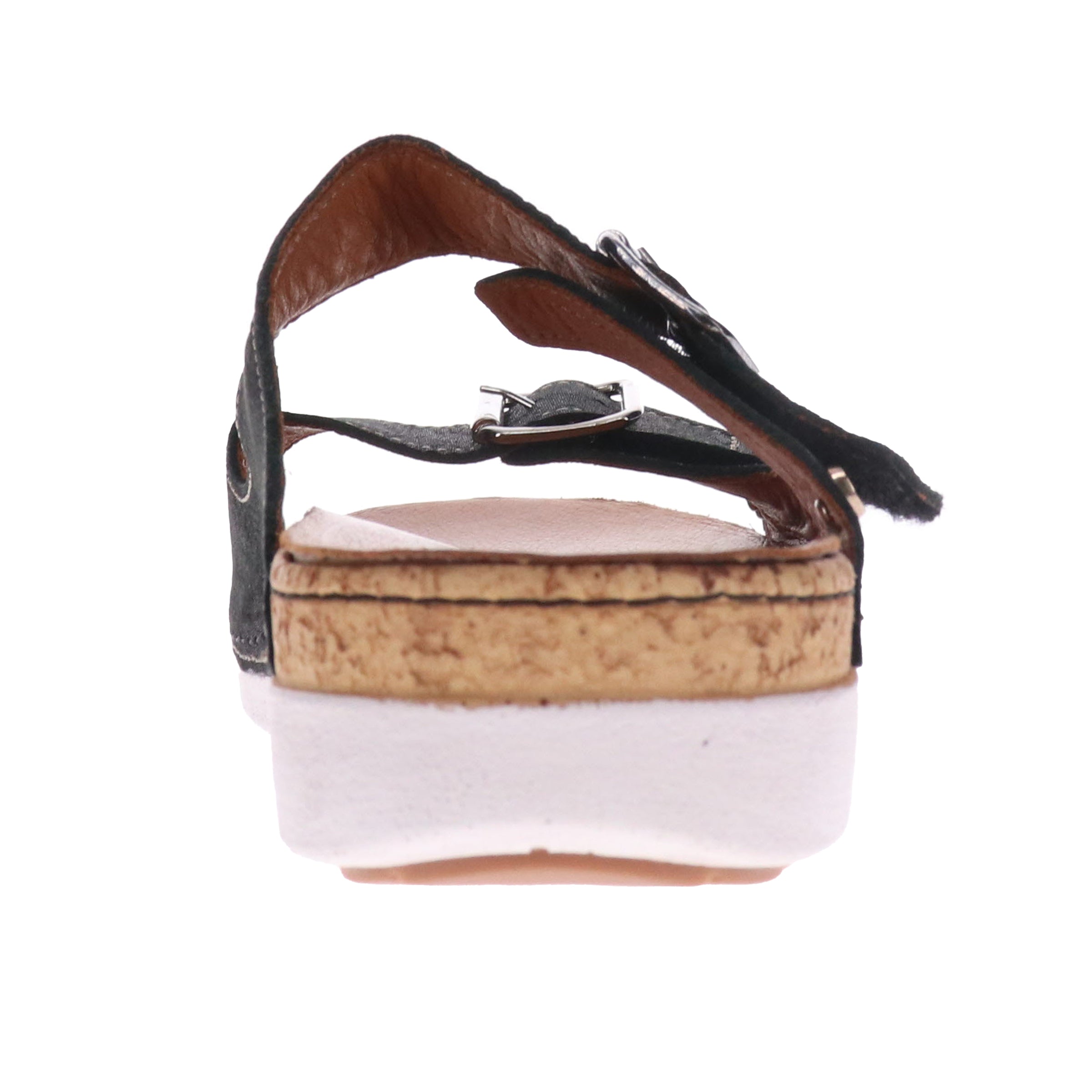 Revere Brighton - Black linen - dames slipper