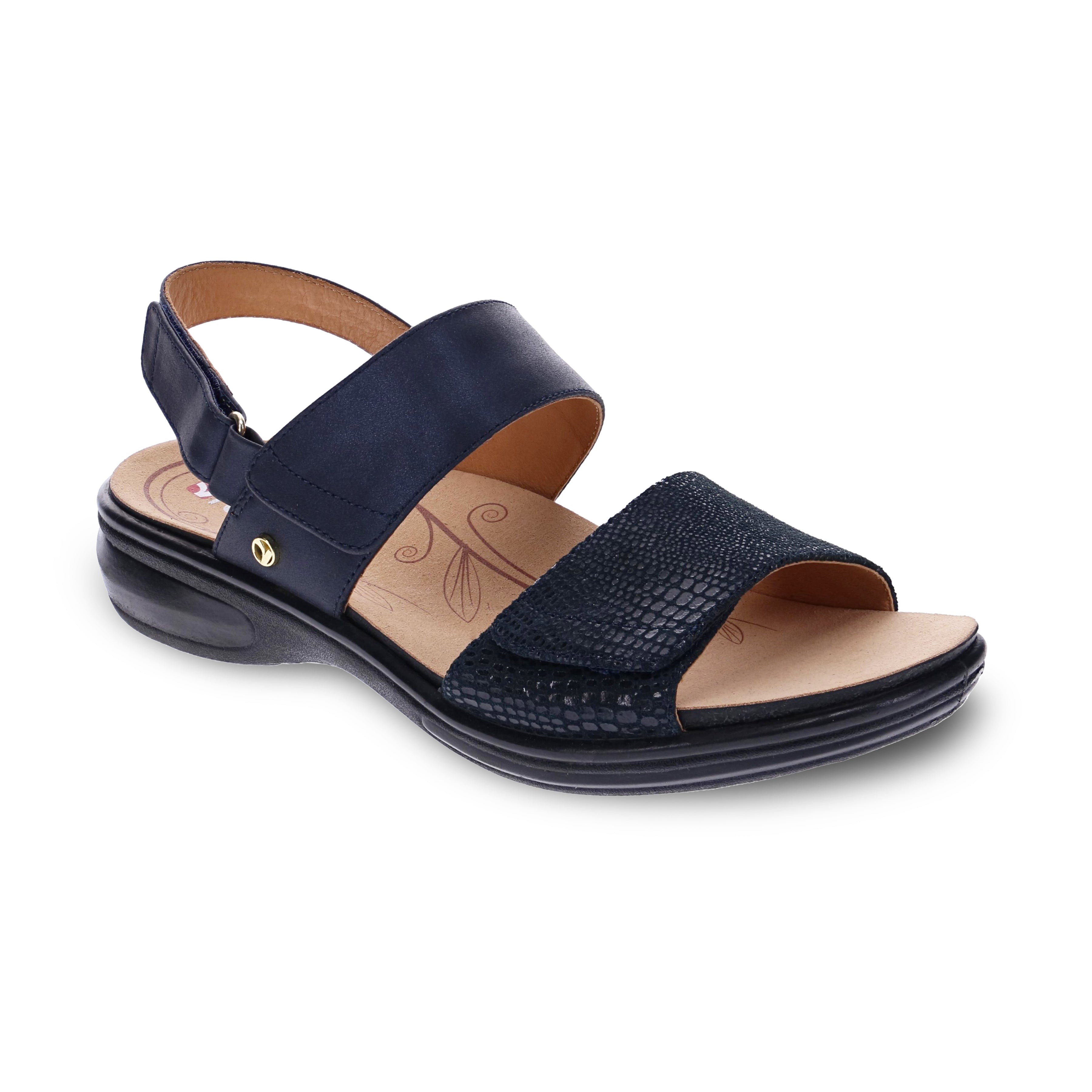 Revere Como - Navy Lizard/Sapphire - dames sandaal