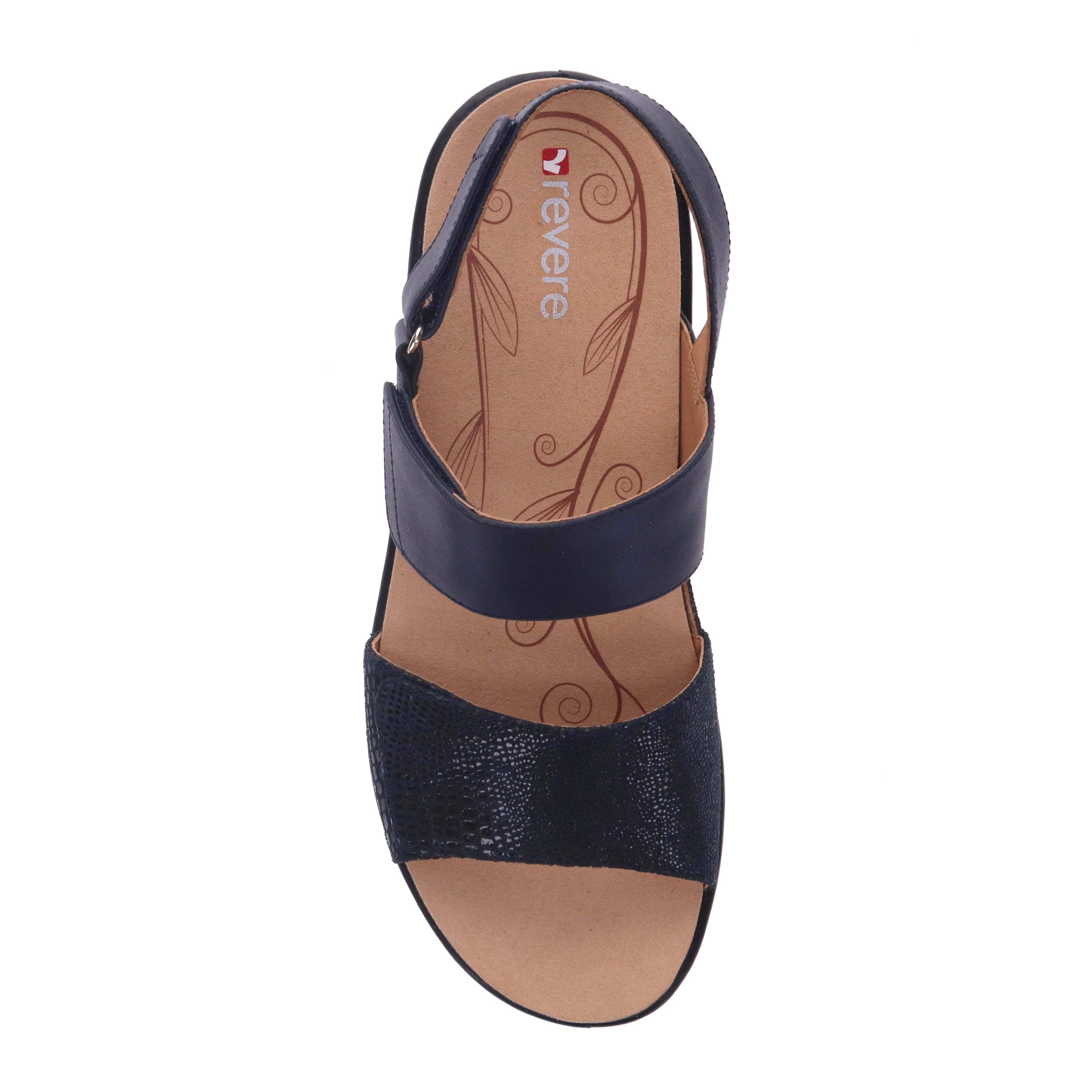 Revere Como - Navy Lizard/Sapphire - dames sandaal
