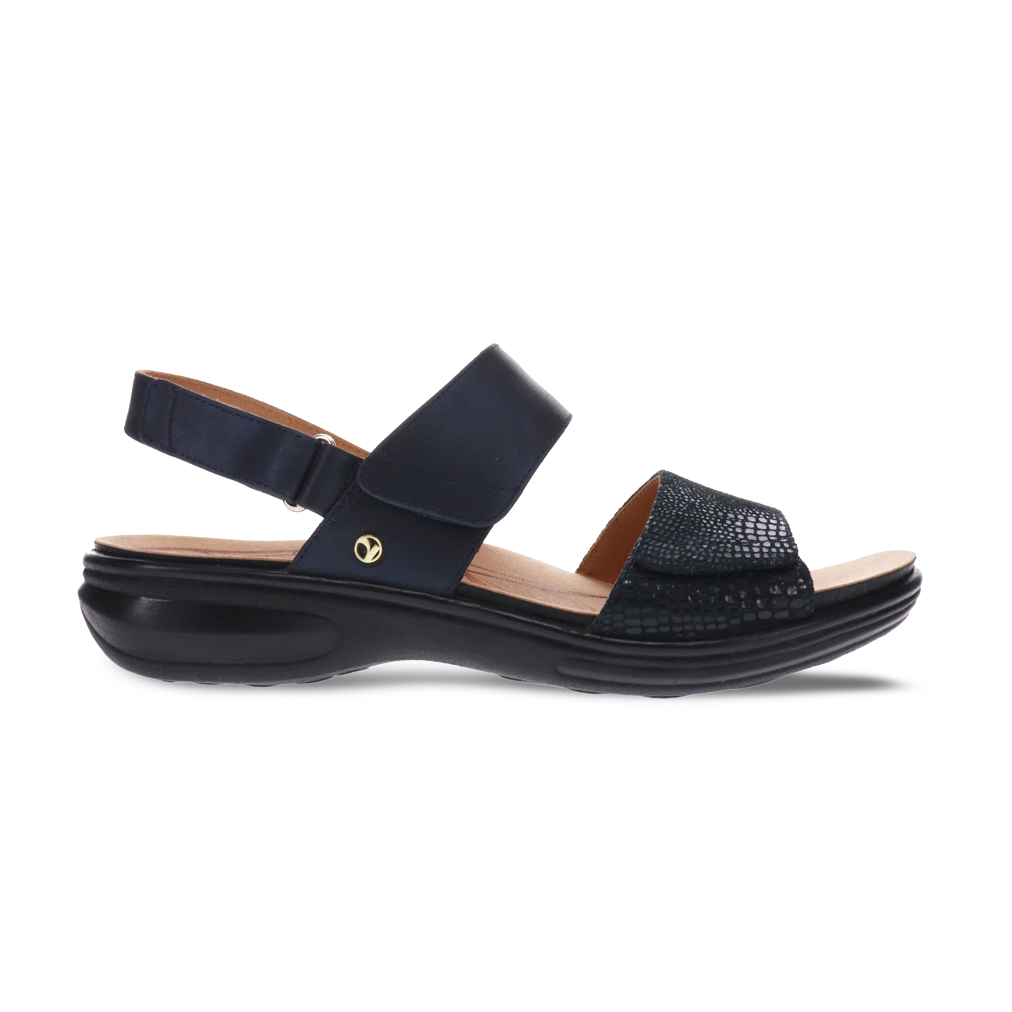 Revere Como - Navy Lizard/Sapphire - dames sandaal