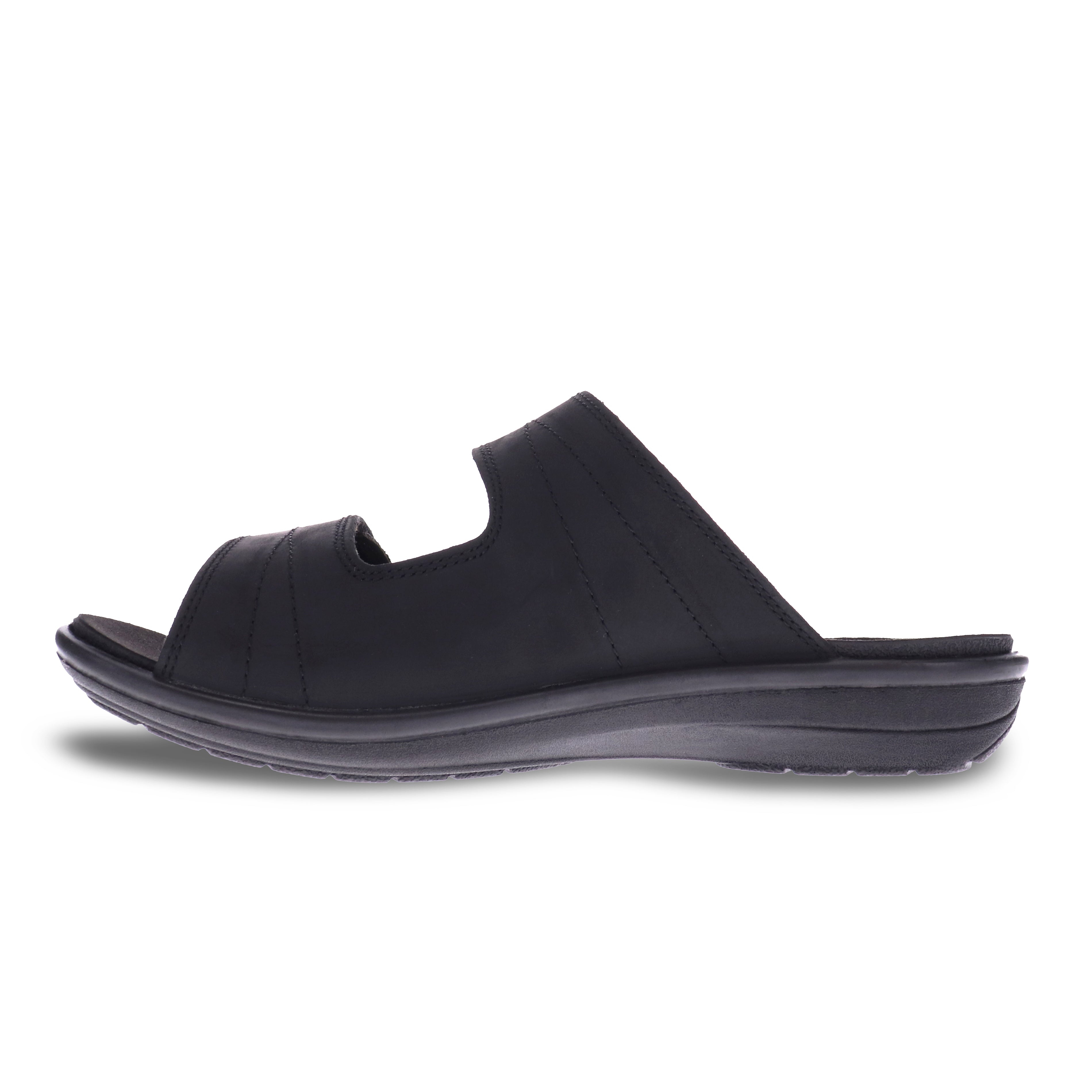 Revere Durban - Oiled Black - heren slipper