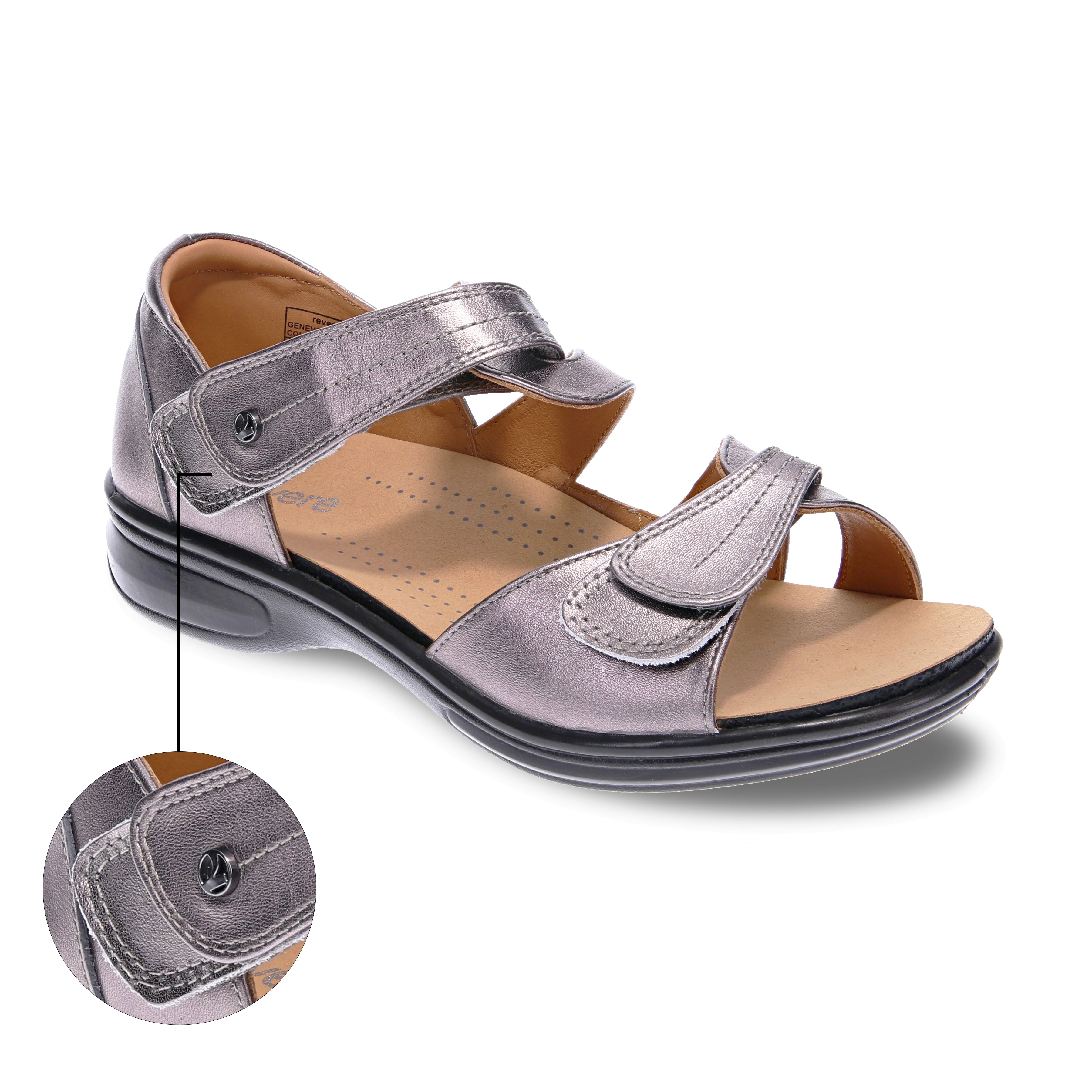 Revere Geneva - Gunmetal - dames sandalen