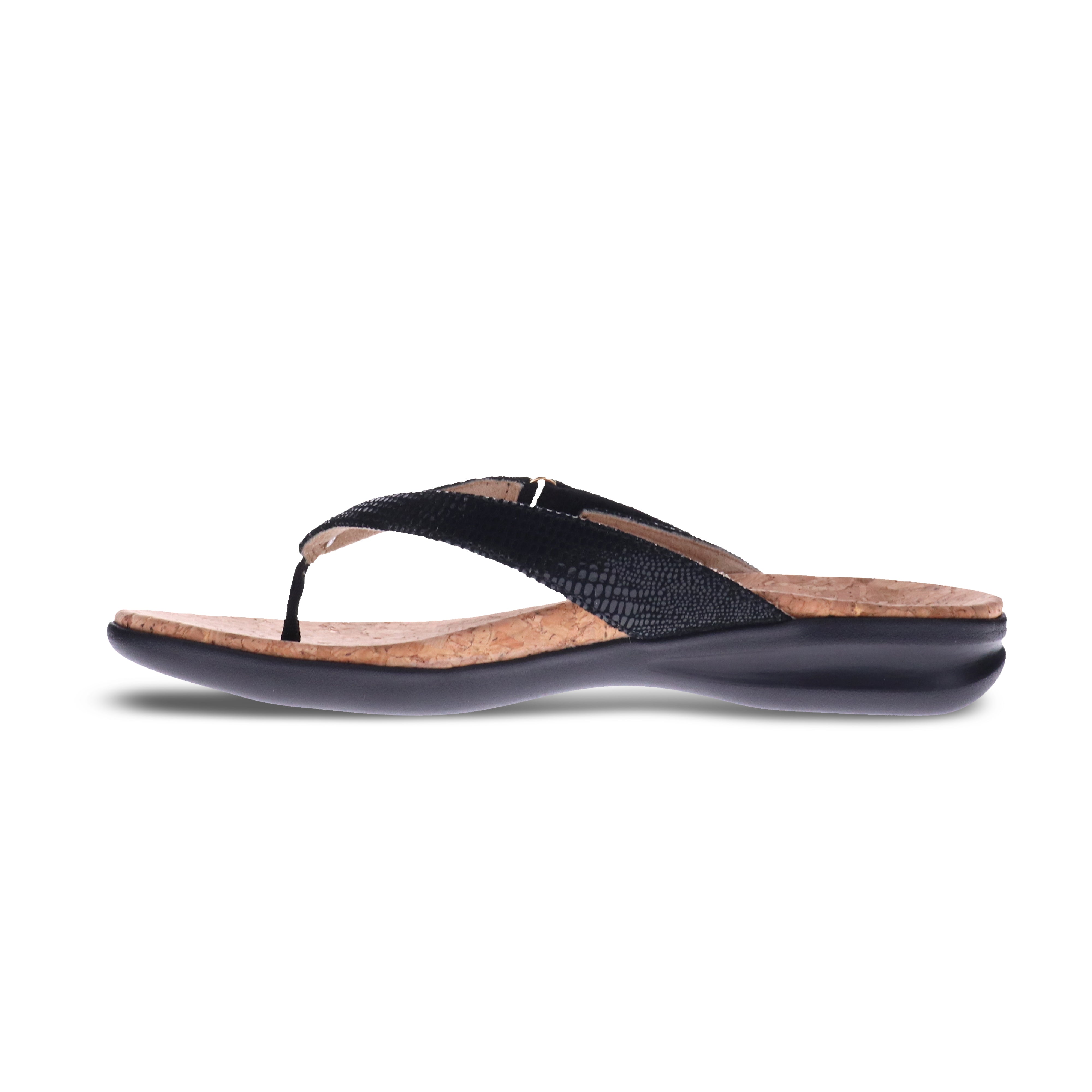 Revere Napoli - Black Lizard - dames teenslipper