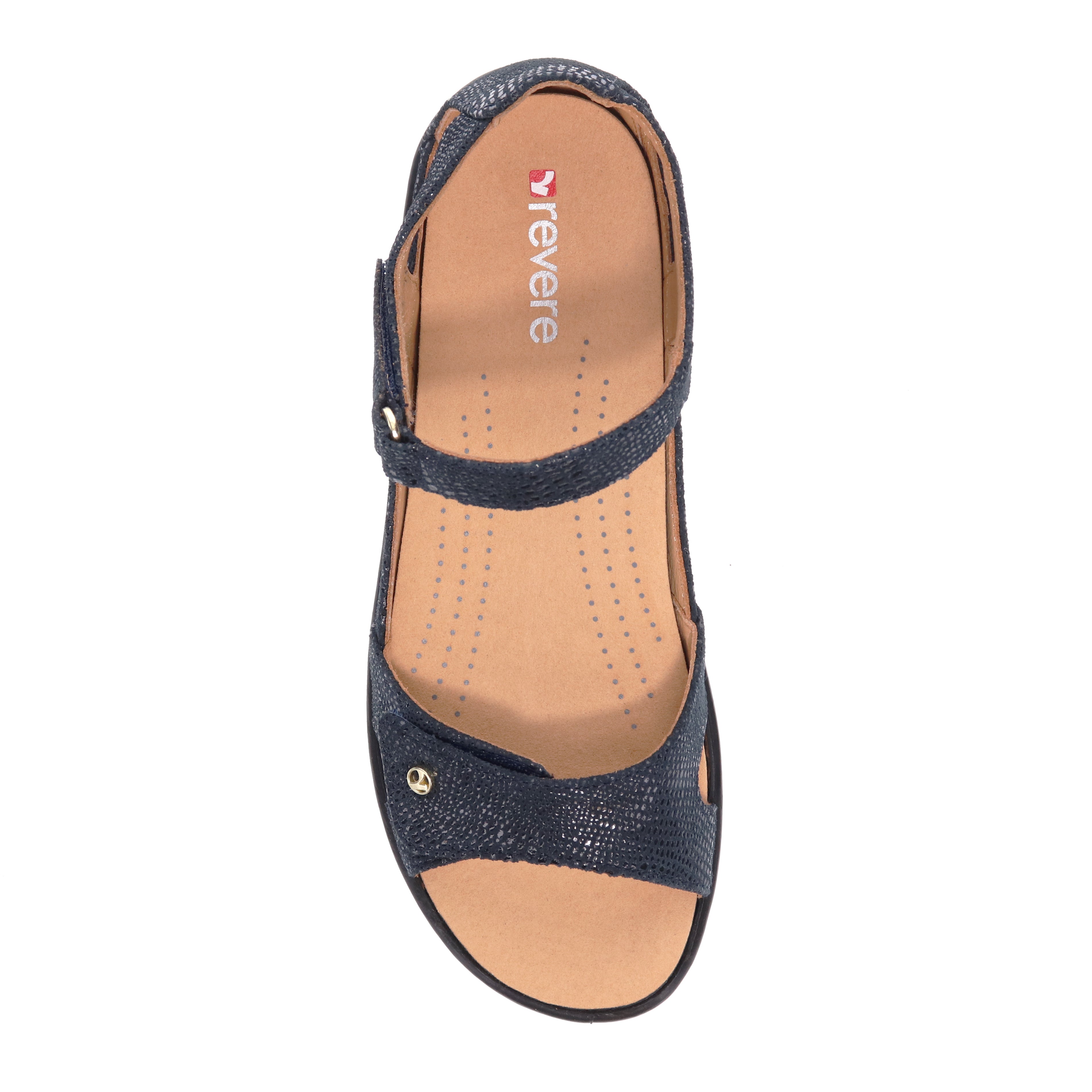 Revere Portofino - Navy Lizard - dames sandaal