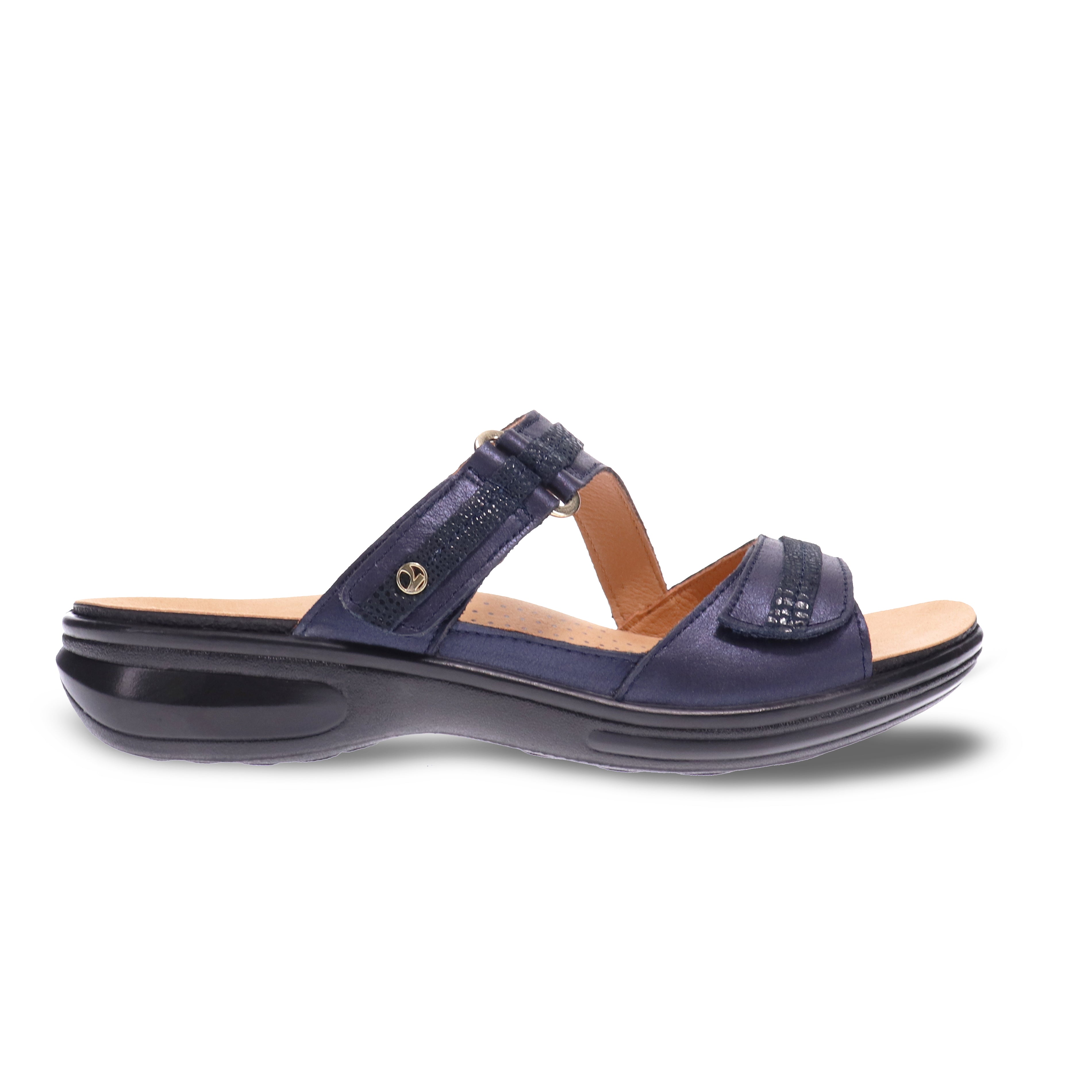 Revere Rio - Sapphire/Navy lizard - dames slipper