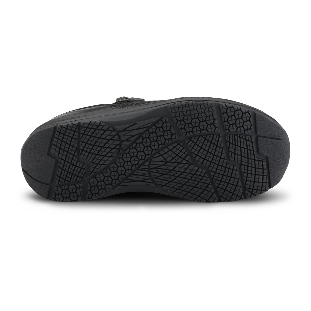 Wallin Lis Flow - Mesh/leer zwart met rits - dames sneaker