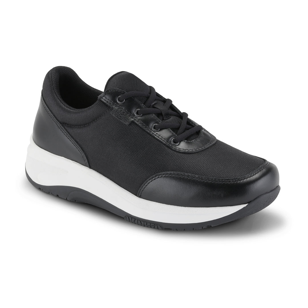Wallin Emma Flow - mesh/leer zwart/wit - dames sneaker
