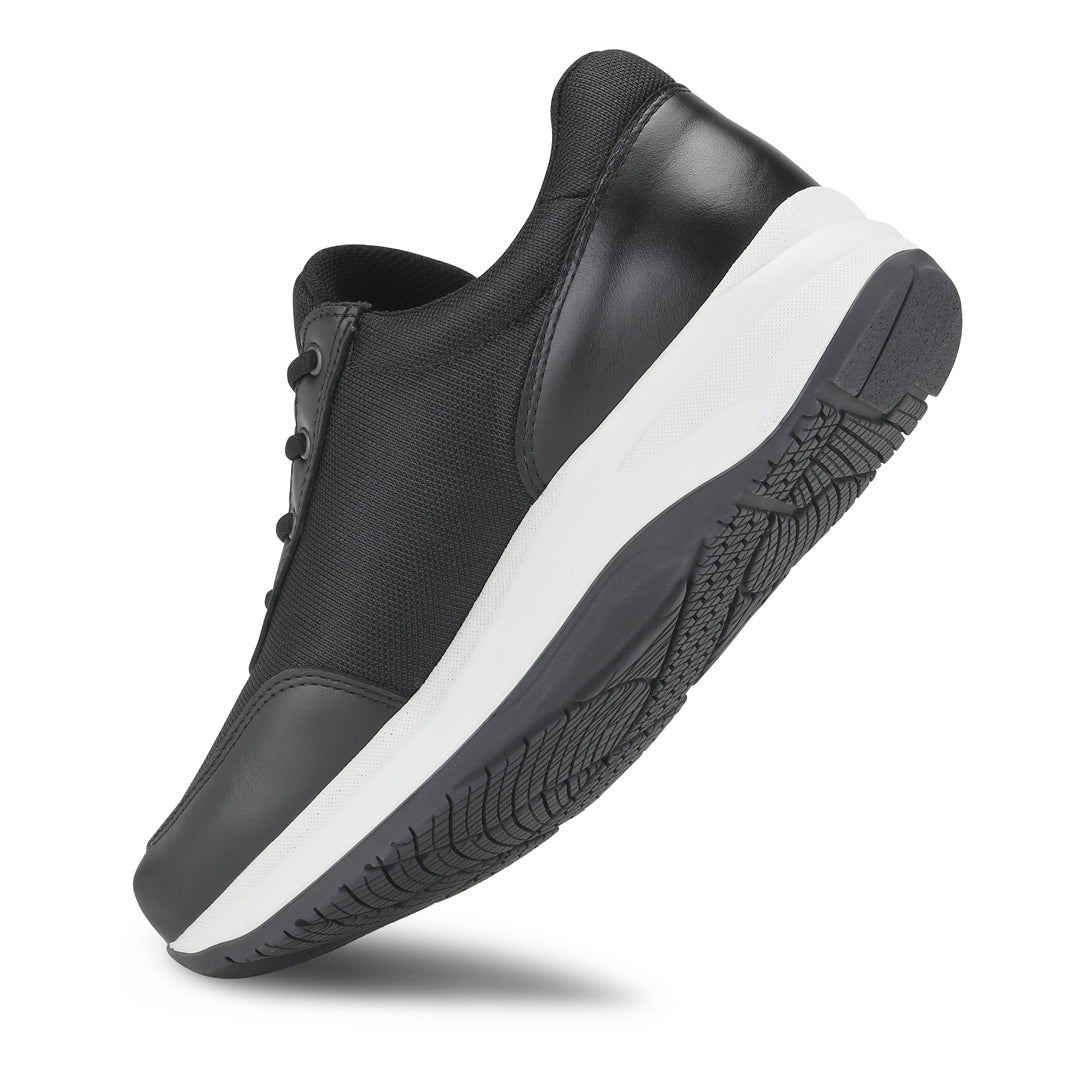 Wallin Emma Flow - mesh/leer zwart/wit - dames sneaker