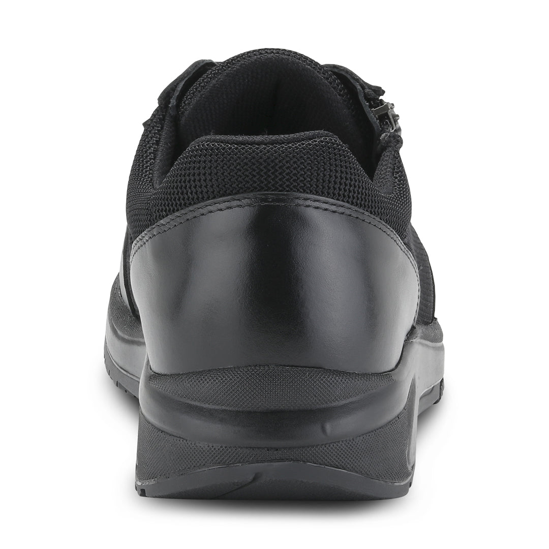 Wallin Leo Flow - mesh/leer zwart met rits - heren sneaker