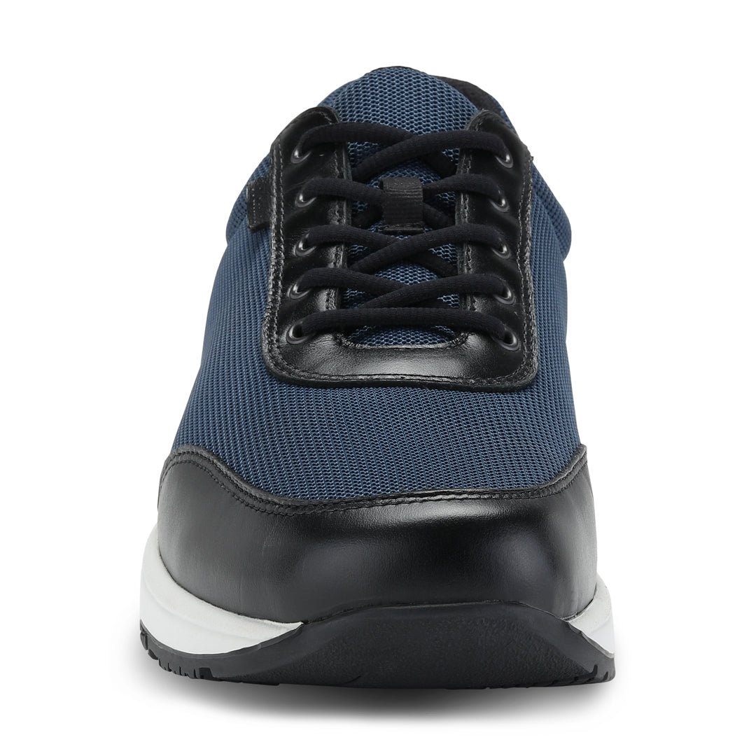 Wallin Erik Flow- mesh/leer navy - heren sneaker