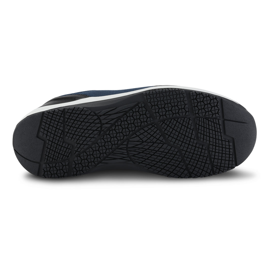 Wallin Erik Flow- mesh/leer navy - heren sneaker