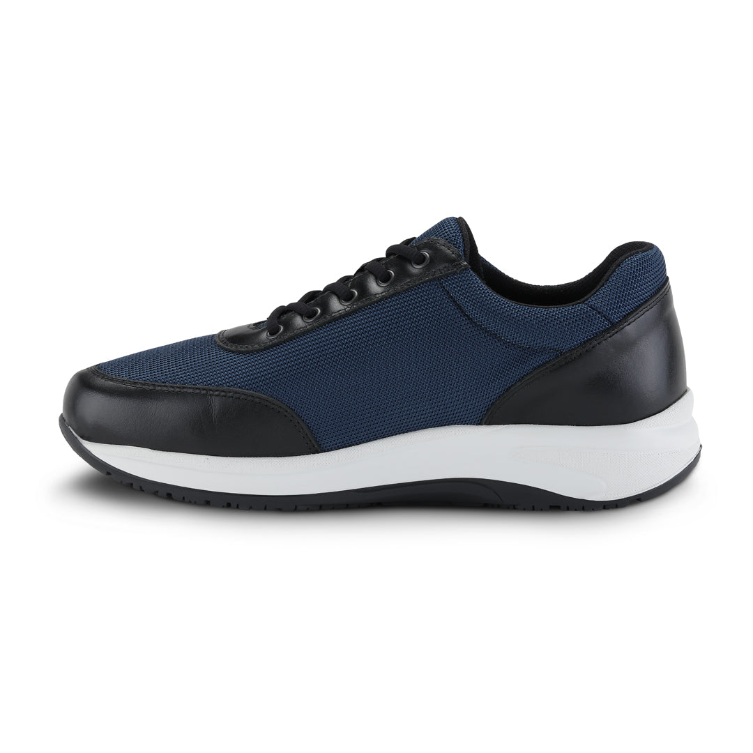 Wallin Erik Flow- mesh/leer navy - heren sneaker