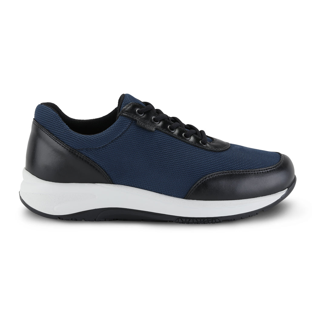 Wallin Erik Flow- mesh/leer navy - heren sneaker