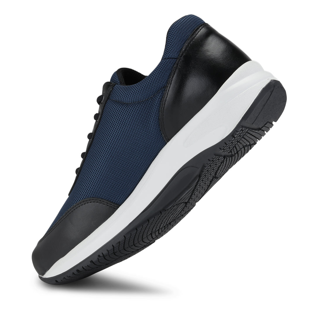 Wallin Erik Flow- mesh/leer navy - heren sneaker