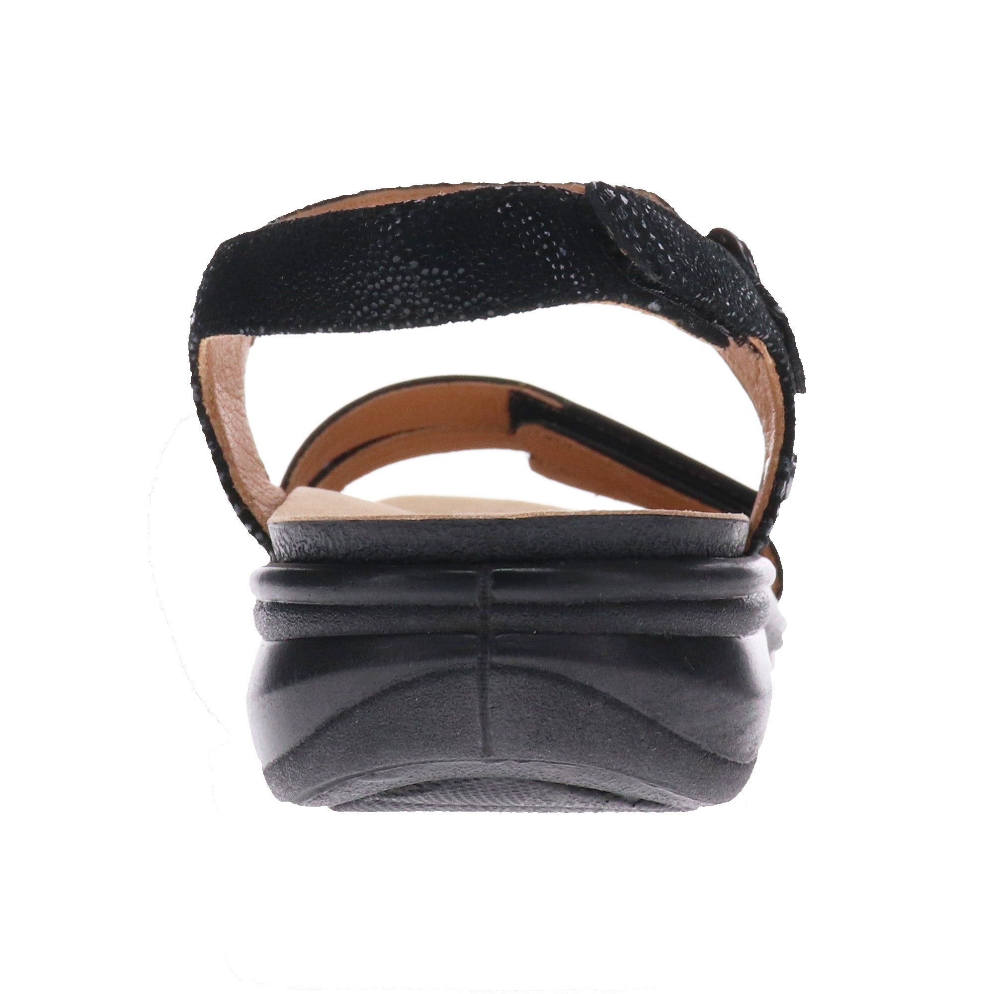 Revere Barbados - Black French Lizard- dames sandaal