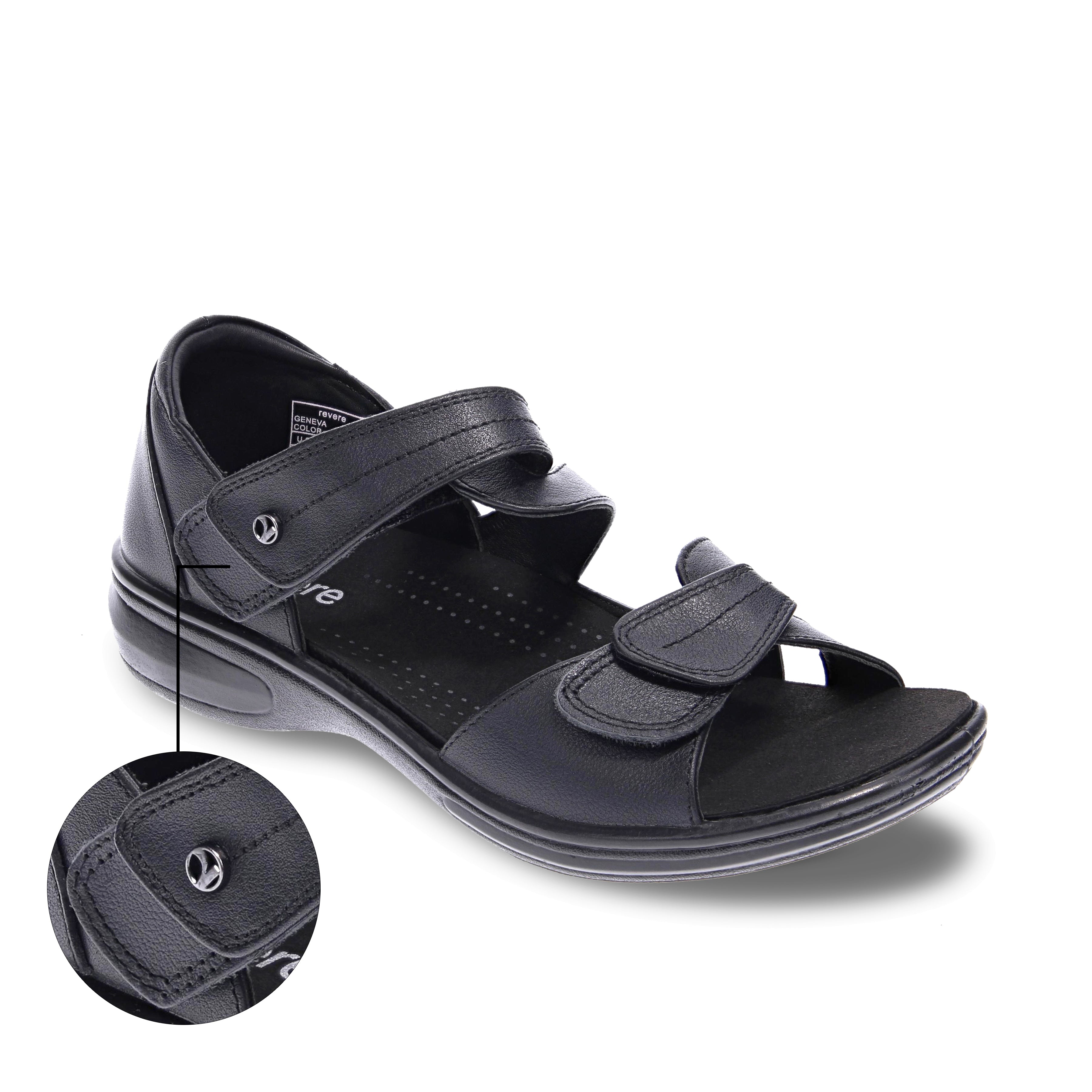 Revere Geneva - Black - dames sandaal