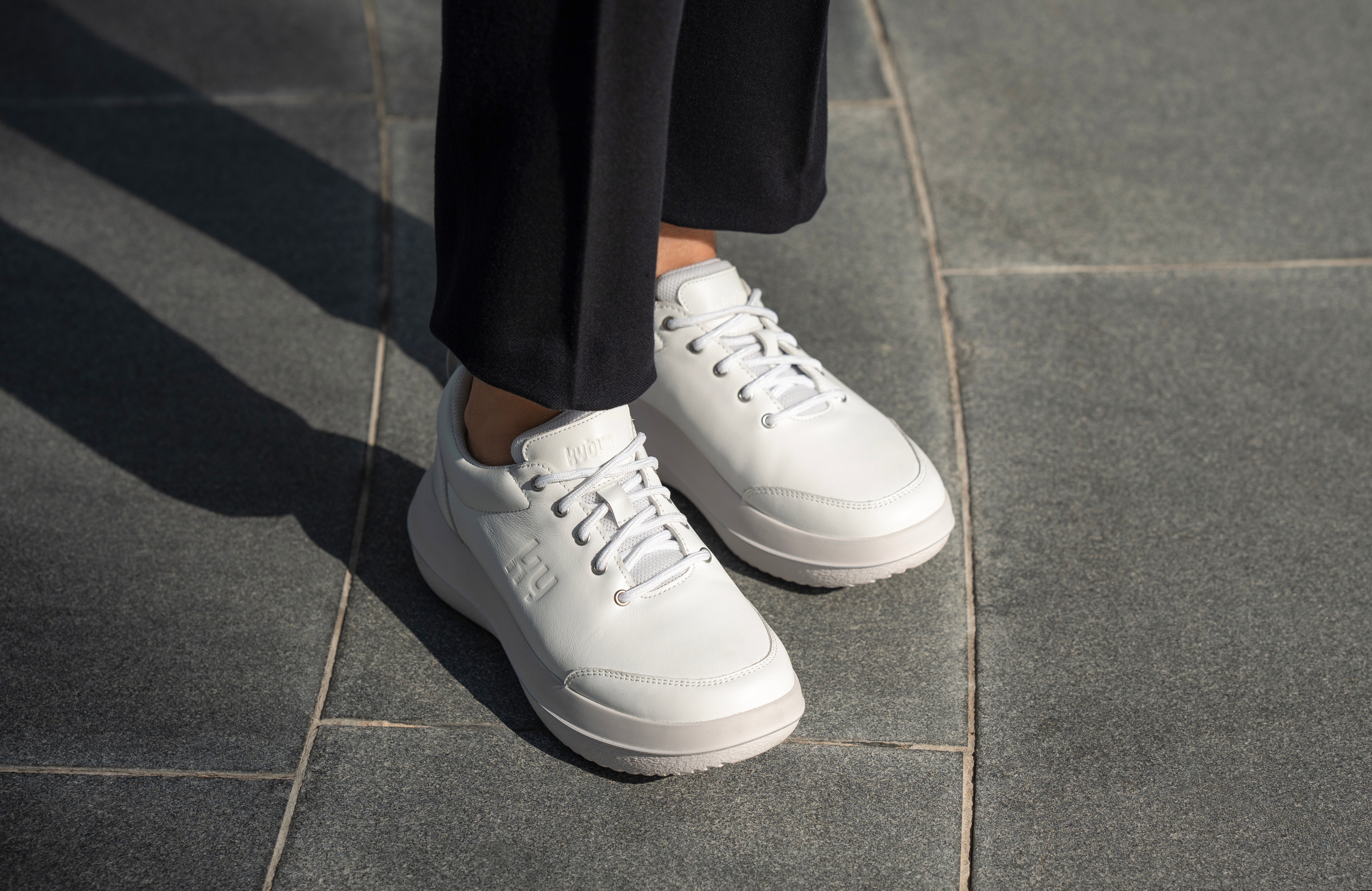 Kybun schoen -  Bauma Wit Leder  - Dames Sneaker