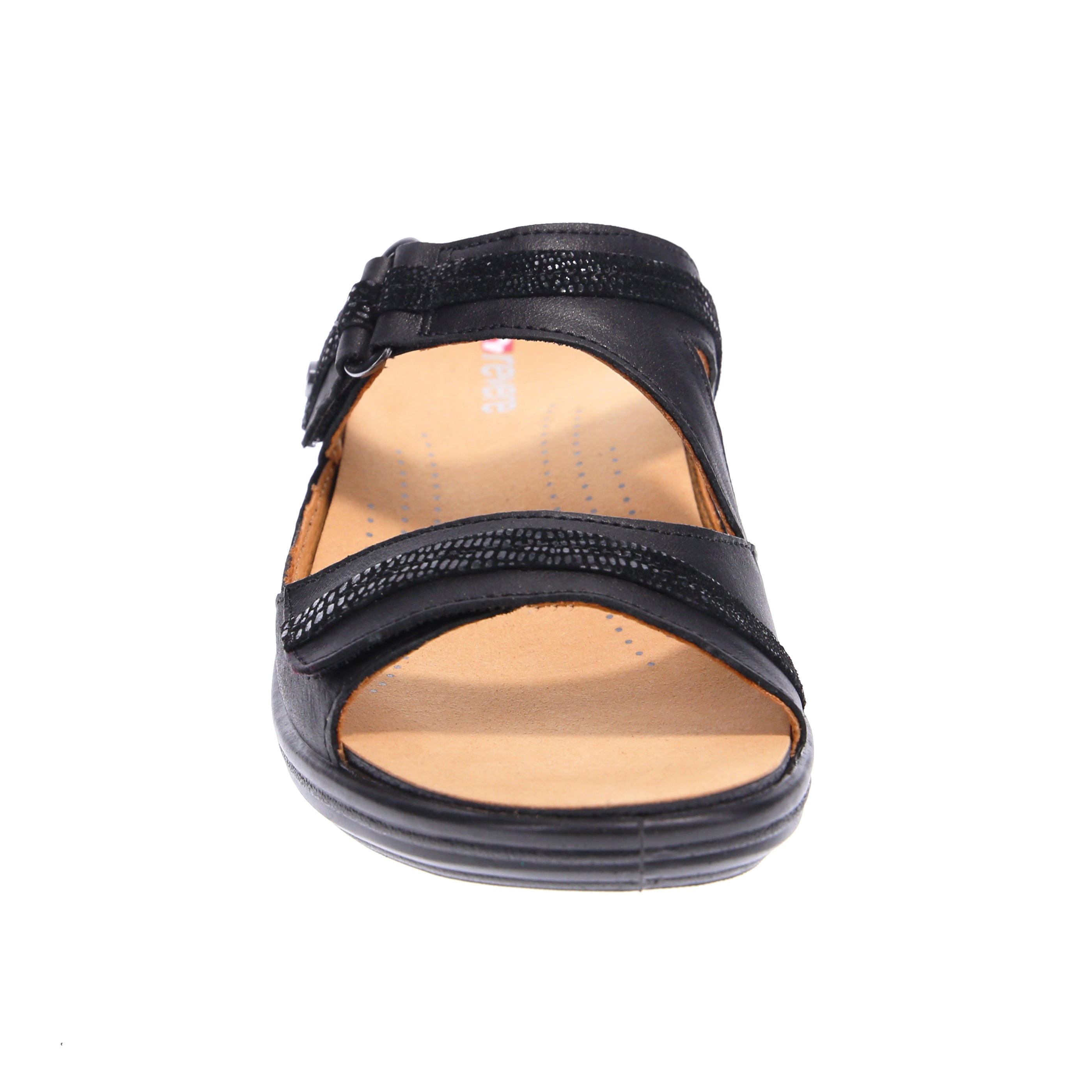 Revere Rio - Onyx/Black Lizard - dames slipper