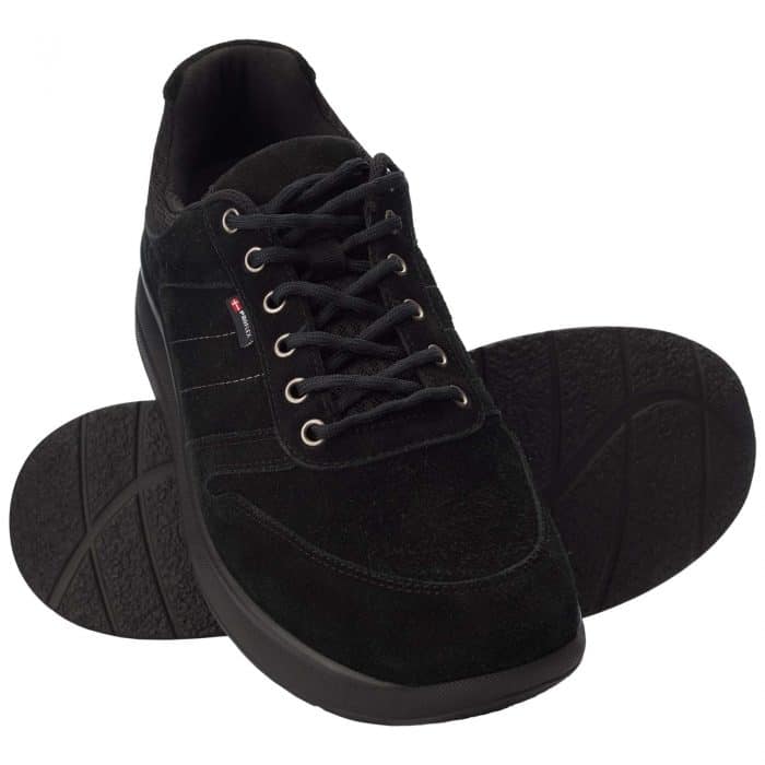 3064-300-0 Proflex heren comfortsneaker in zwart suede met een warte zool - paar